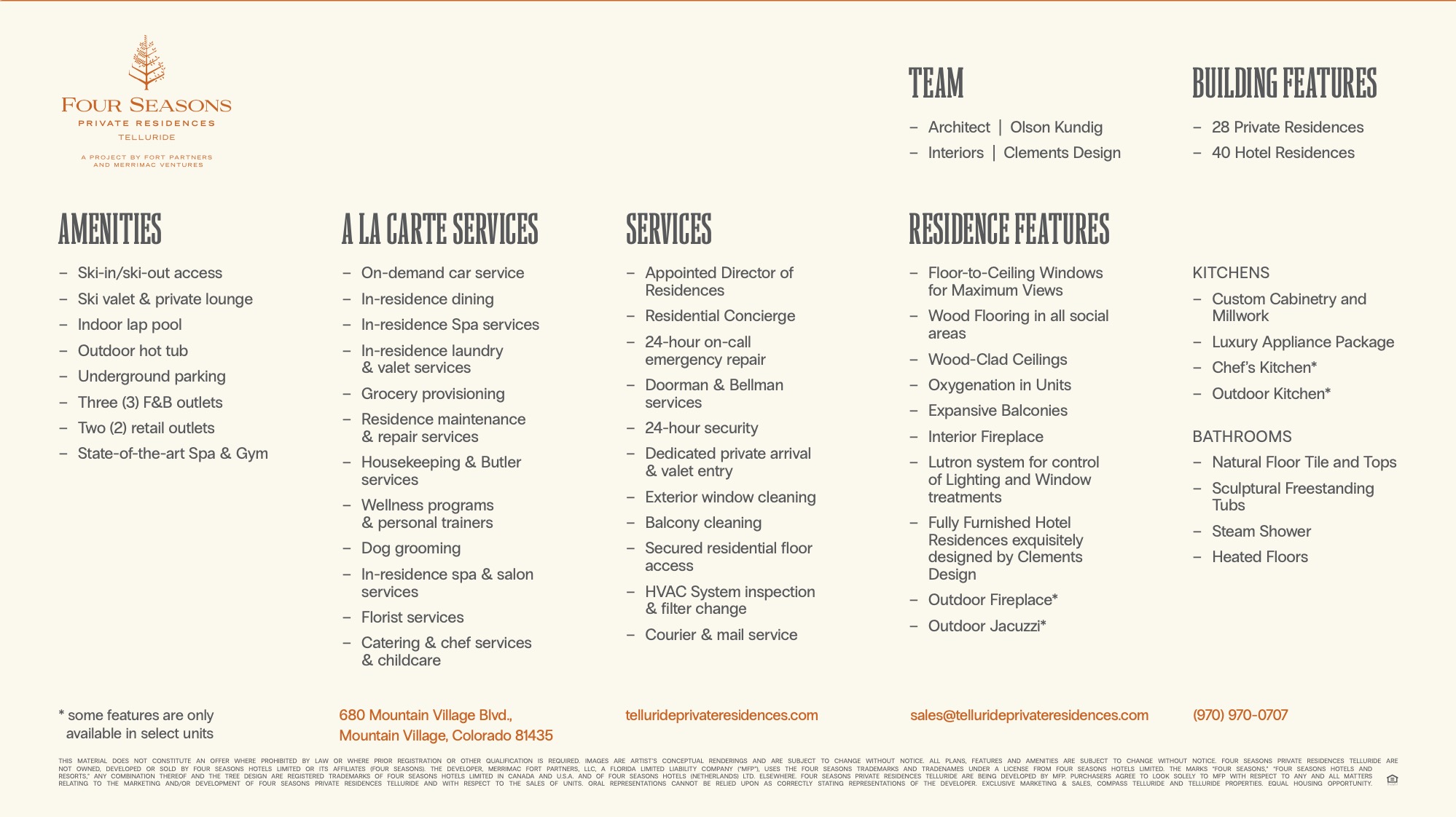 Your Guide to the Four Seasons Private Residences in Telluride: Hotel Units, Residences, Site Plan, and FAQ Sheet  — photo 5